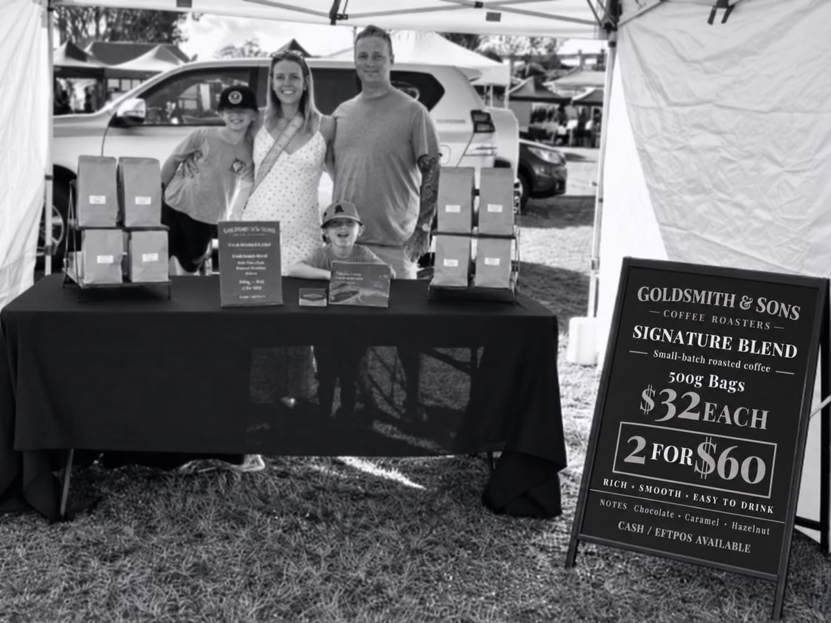 family run local business, small batch, specialty roasted whole bean coffee south east queensland.